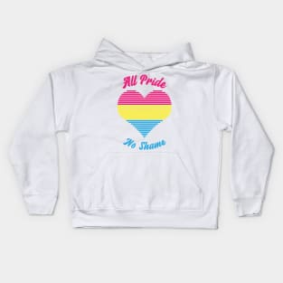 All Pride No Shame - Pansexual Flag Kids Hoodie